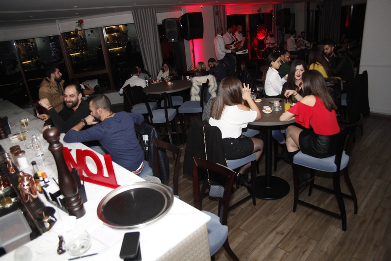 Charbel Khalil and the band at Burj on Bay 